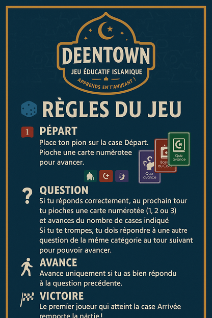 Deentown - Jeu de société éducatif islamique